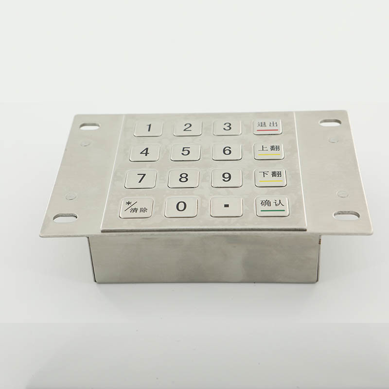 IP65 impermeabilizzano l'acciaio inossidabile di Pin Pad 304 di BANCOMAT per le chiavi di EPP 16 del chiosco di pagamento