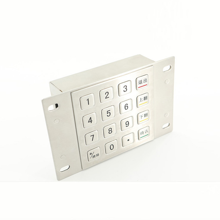 EPP cifrato impermeabile Pin Pad del metallo di acciaio inossidabile IP65 16 chiavi per il chiosco di pagamento