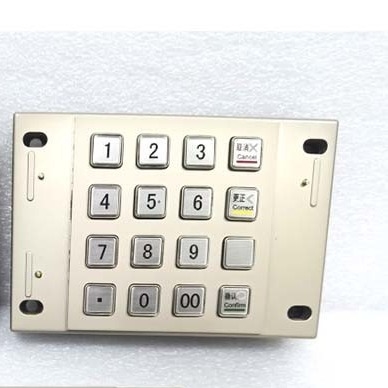Il PCI 4,0 di Pin Pad USB RS232 del chiosco di pagamento ha certificato le chiavi cifrate del metallo 16
