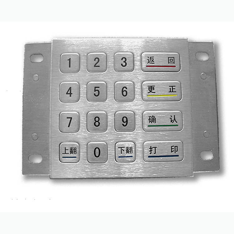 Metallo cifrato di acciaio inossidabile del DES 3DES di Pin Pad del chiosco di pagamento di BANCOMAT con 16 chiavi