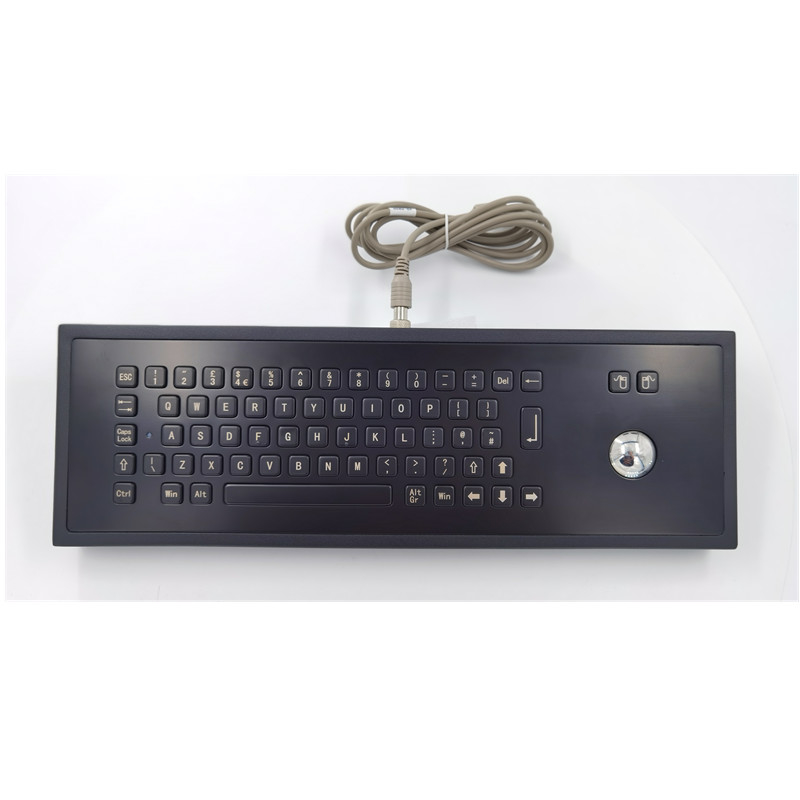 Tastiera industriale da tavolino del metallo IP65 di colore nero con le chiavi della sfera rotante 65