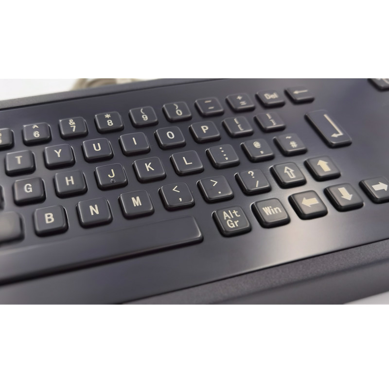 Tastiera industriale da tavolino del metallo IP65 di colore nero con le chiavi della sfera rotante 65