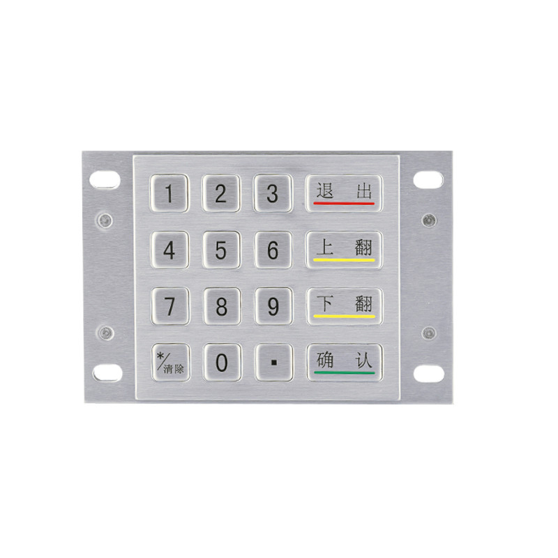 Chiosco di pagamento self-service EPP Crittografato Pin Pad tastiera in acciaio inossidabile metallo con 16 tasti