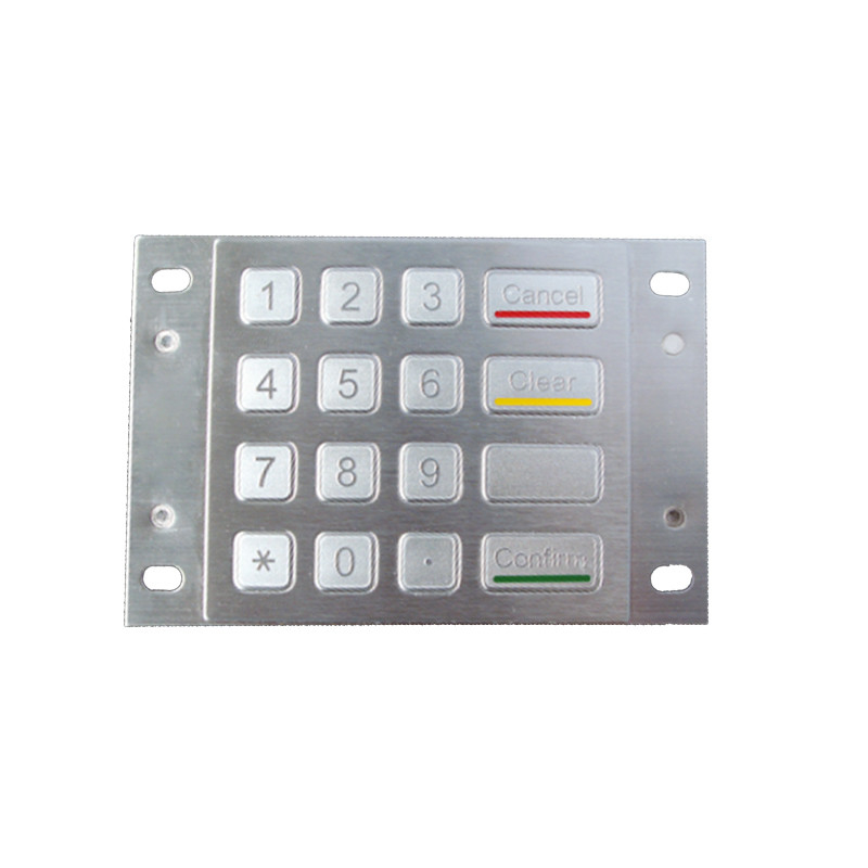 Chiosco di pagamento a prova di polvere e impermeabile IP65 Pad PIN in metallo EPP criptato con 16 tasti