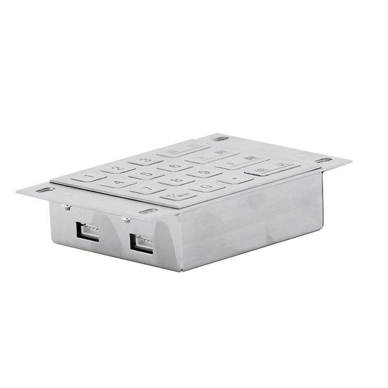 Chiosco di pagamento a prova di polvere e impermeabile IP65 Pad PIN in metallo EPP criptato con 16 tasti
