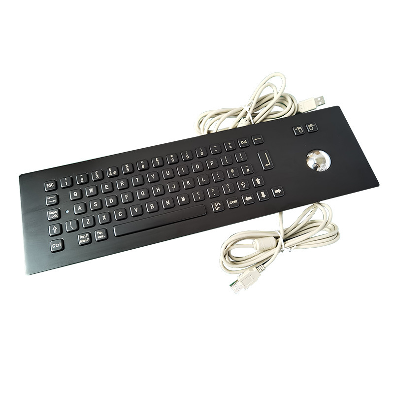 Tastiera in acciaio inossidabile impermeabile IP65 in colore nero con 67 tasti