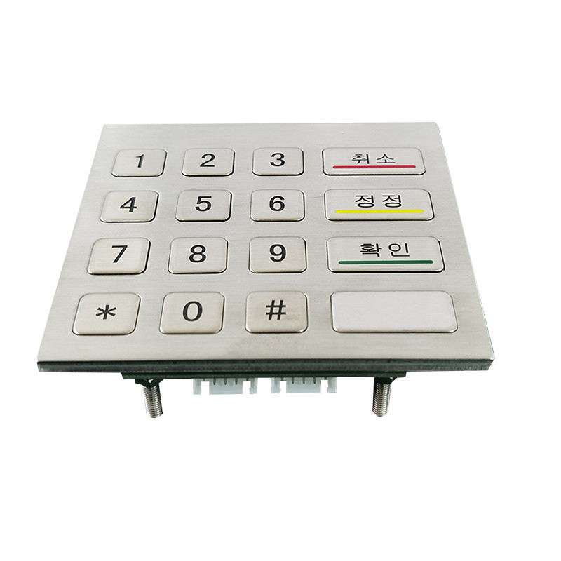 Tastiera numerica in metallo in acciaio inossidabile IP65 con 16 tasti