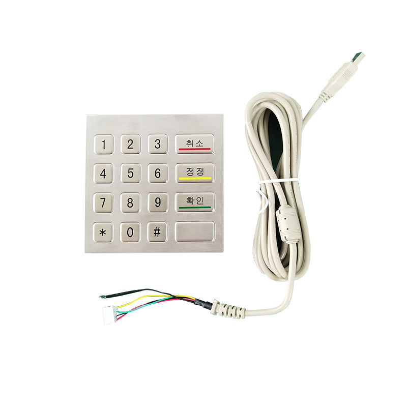 Tastiera numerica in acciaio inossidabile impermeabile 100 x 100 mm con USB per distributore automatico