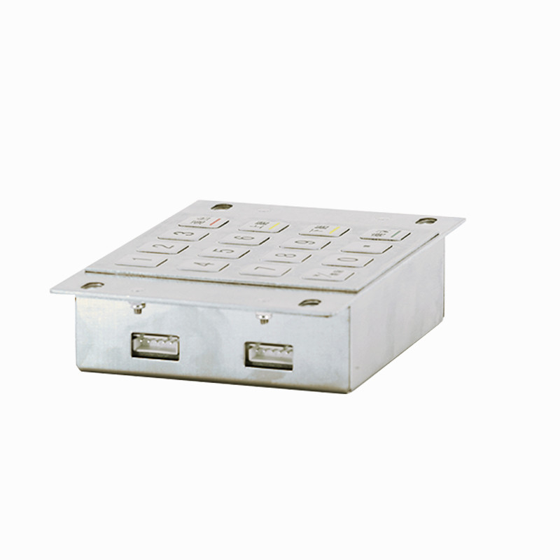 IP65 ATM in acciaio inossidabile Pad di pin metallico crittografato con 16 chiavi per chiosco di pagamento self-service