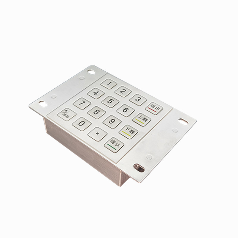 IP65 ATM in acciaio inossidabile Pad di pin metallico crittografato con 16 chiavi per chiosco di pagamento self-service