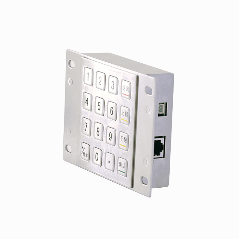 IP65 ATM in acciaio inossidabile Pad di pin metallico crittografato con 16 chiavi per chiosco di pagamento self-service