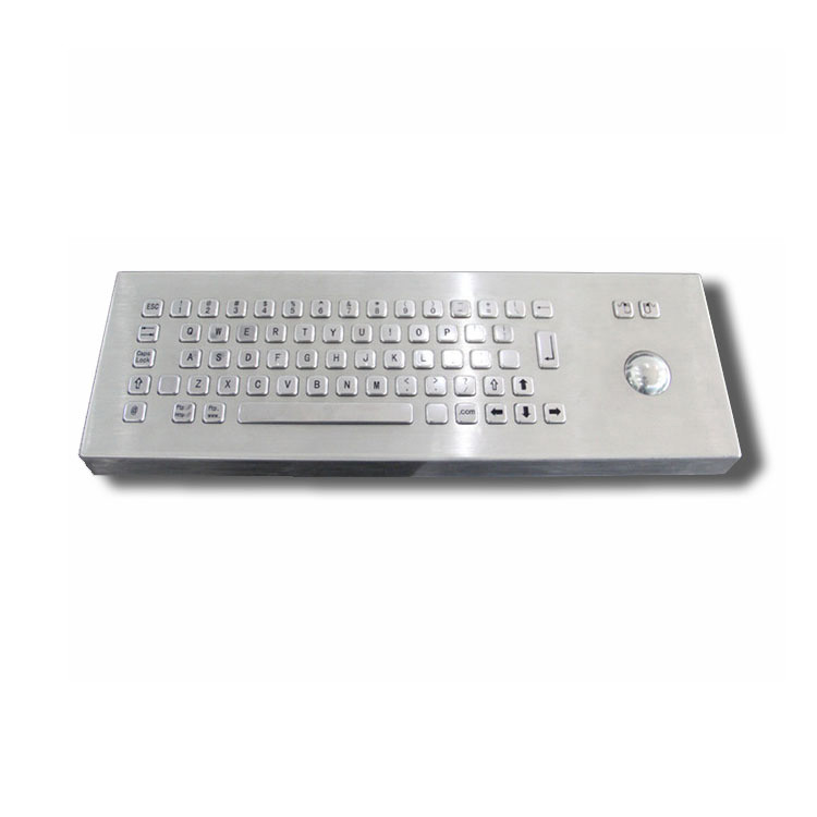 65 tasti Desktop IK07 IP65 tastiera industriale in acciaio inox con trackball per chiosco self-service
