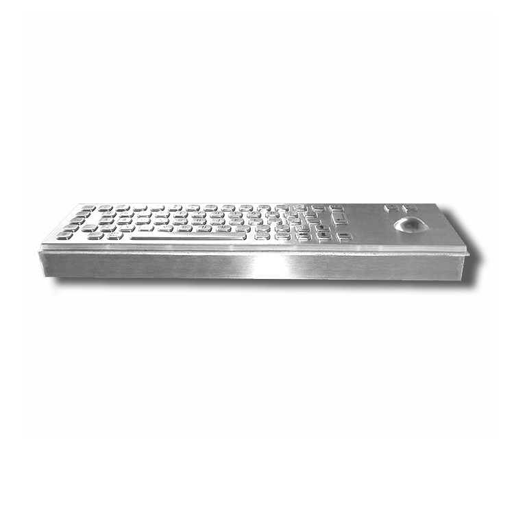 65 tasti Desktop IK07 IP65 tastiera industriale in acciaio inox con trackball per chiosco self-service