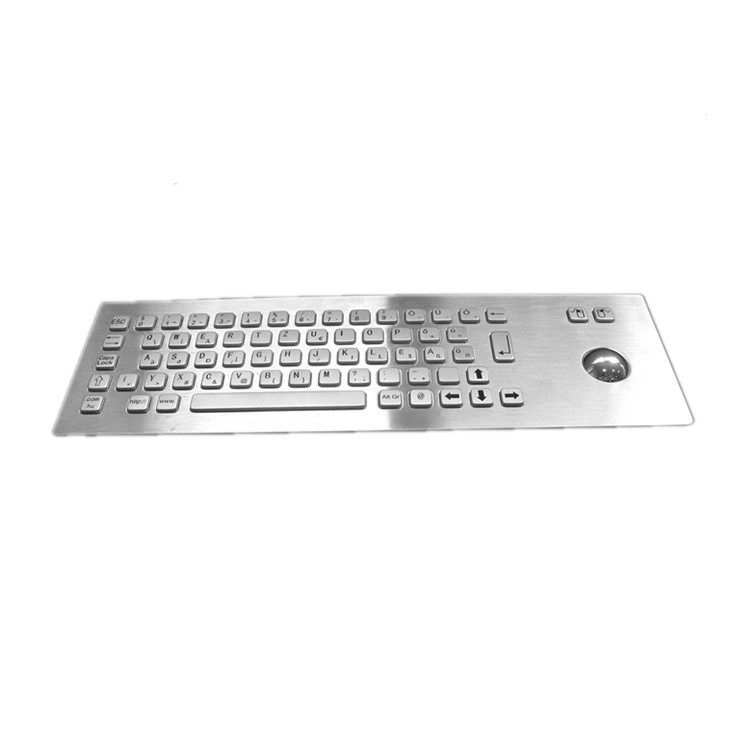 Tastiera industriale in acciaio inossidabile IP65 con dispositivo di ingresso trackball per chiosco self-service
