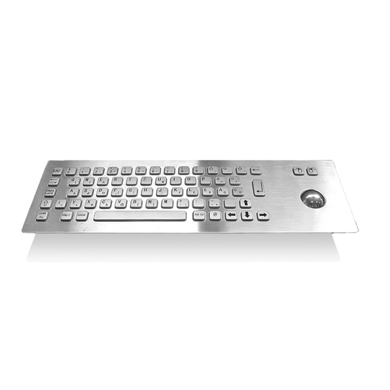 Tastiera industriale in acciaio inossidabile IP65 con dispositivo di ingresso trackball per chiosco self-service