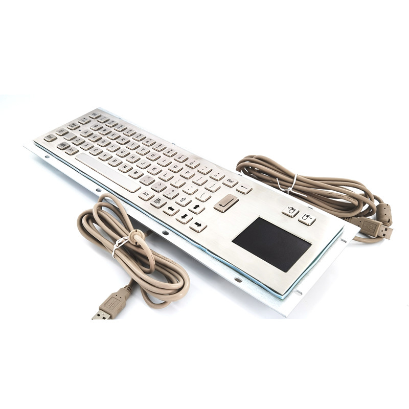 Tastiera metallica industriale in acciaio inossidabile IP65 a prova di polvere con touchpad per la macchina da chiosco self-service